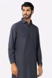 Dark Grey Wash & Wear Shalwar Kameez Online Sale