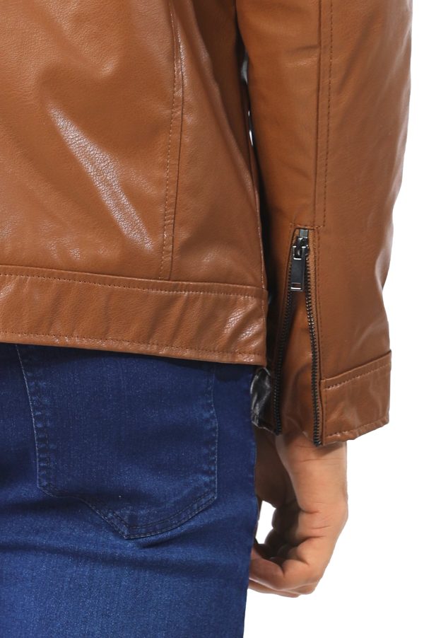 Brown Biker Leather Jacket for Mens Online