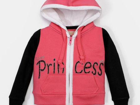 Pink Infant Girls Zipper Hoodie For Cheap