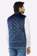 Navy Blue Quilted Puffer Vest for Mens Online