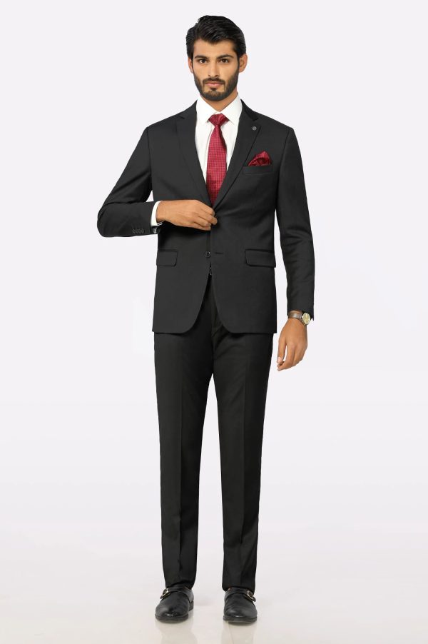 Mens 2PC Black Formal Suit Discount