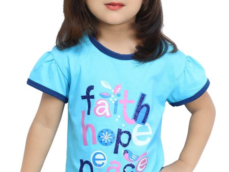 Girls T-Shirt In Aqua SKU: KGA-0243-AQUA Supply