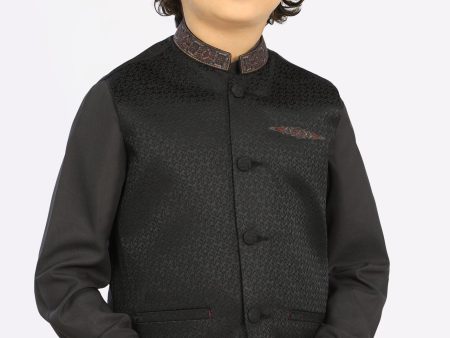 Black Embroidered Waist Coat Discount