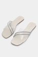 Off White Ladies Casual Slippers Supply