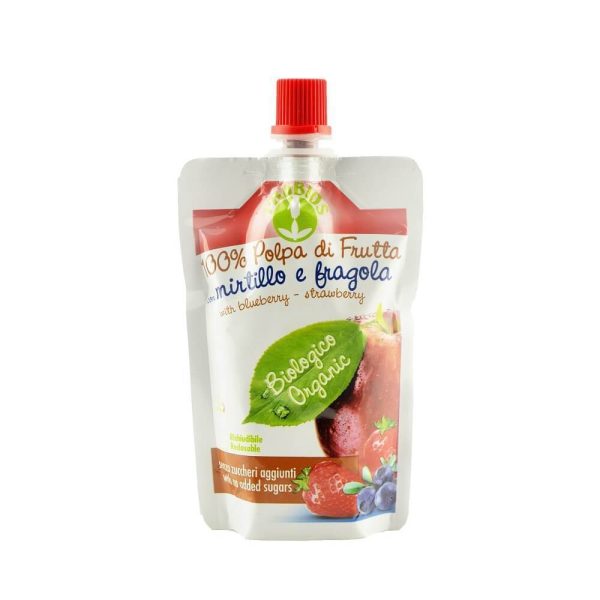 Piure de fructe fara zahar - mere, afine, capsuni, bio, 100g Online Sale