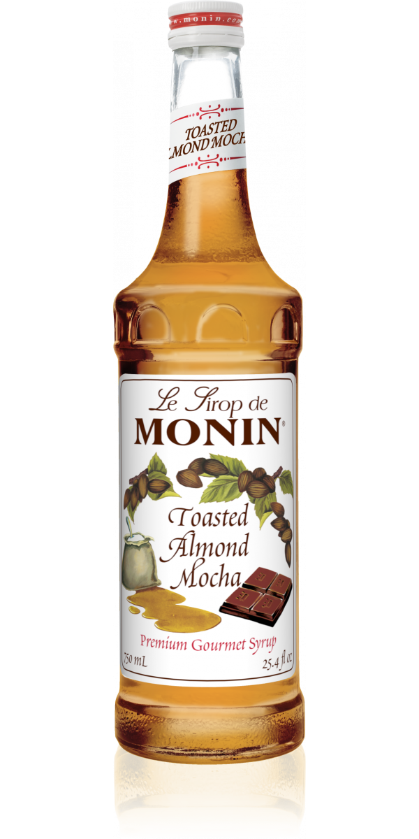 Monin Toasted Almond Mocha Syrup Supply