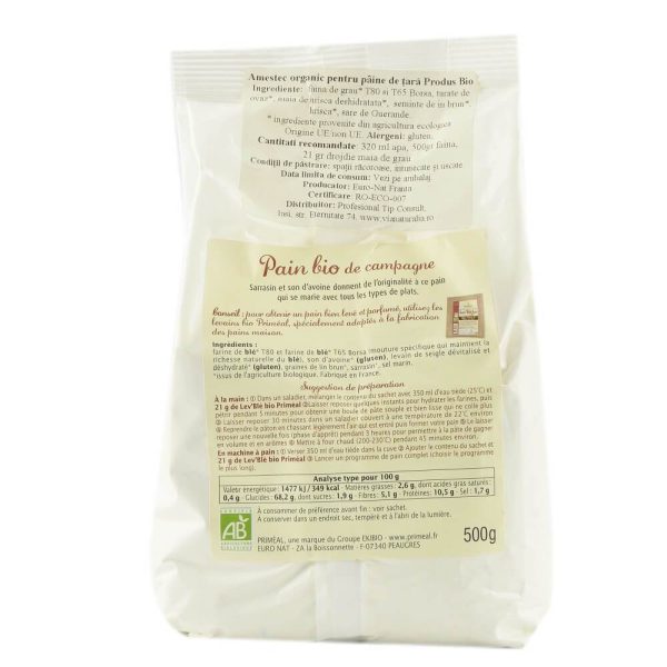 Amestec organic pentru paine de tara, 500g Supply