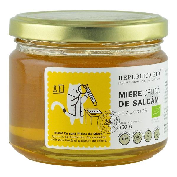 Miere de Salcam ecologica cruda, Republica BIO, 350 g Sale