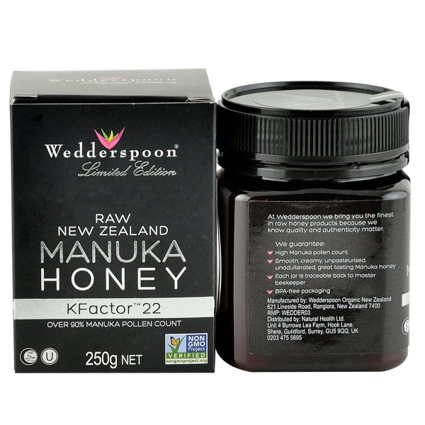 Miere de Manuka KFactor 22  RAW Wedderspoon, 250 g, naturala Sale