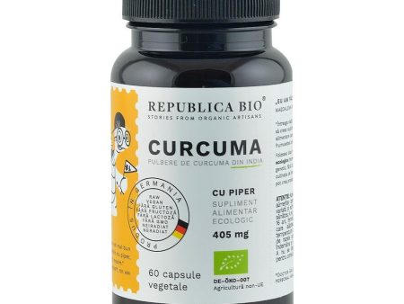 Curcuma Ecologica (Turmeric) din India (405 mg) Republica BIO, 60 capsule (30 g) Online