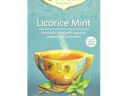 Yogi Tea Licorice Mint, ceai ayurvedic cu lemn dulce, menta si cardamom, bio, 30,6 g Online now