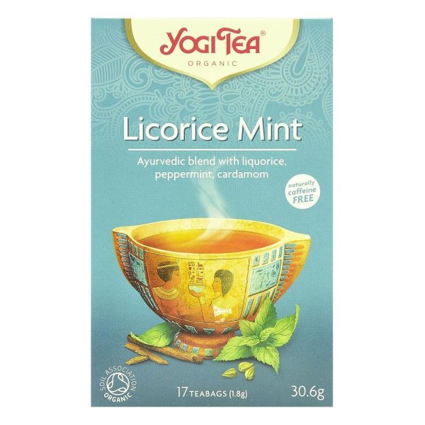 Yogi Tea Licorice Mint, ceai ayurvedic cu lemn dulce, menta si cardamom, bio, 30,6 g Online now