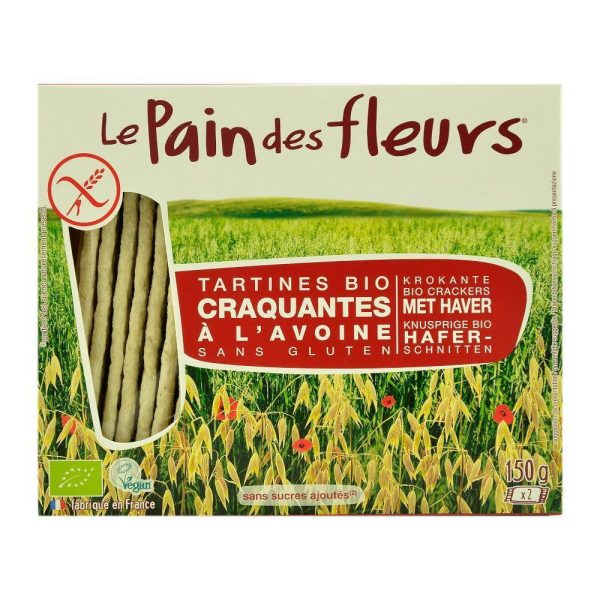 Turte crocante Le Pain des Fleurs cu ovaz fara gluten, bio, 150g Online now