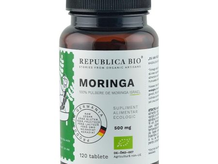 Moringa Ecologica din Israel (500 mg) Republica BIO, 120 tablete (60 g) Discount