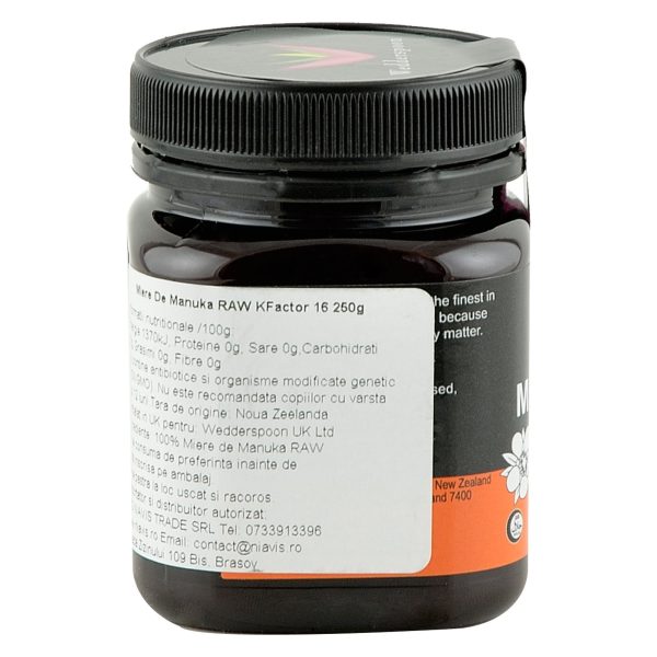 Miere de Manuka KFactor 16 RAW 100% Wedderspoon, 250 g, naturala For Sale