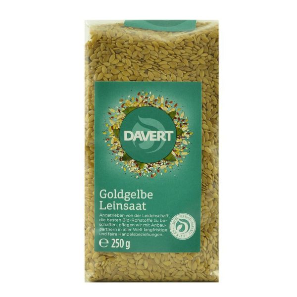 Seminte de in galben-aurii 250 g Davert, bio For Sale