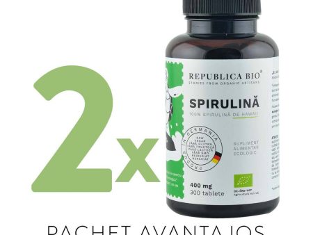 SPIRULINA BIO Complet, pachet promotional, cura completa pentru 100 de zile, BIO, RAW, VEGAN For Discount