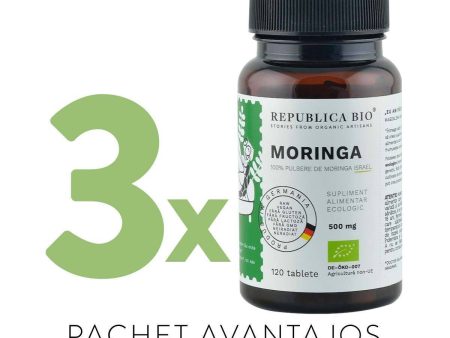 MORINGA BIO Complet, pachet promotional, cura completa pentru 120 de zile, BIO, RAW, VEGAN Discount