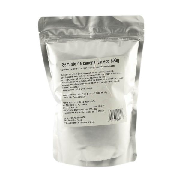 Seminte de Canepa Intregi Raw Bio 500g Fashion