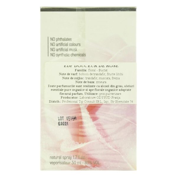 Apa de parfum Douceur de Rose, bio, 50ml Online